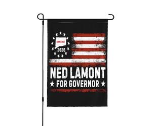 Drapeau Ned Lamont 2026, Ned Lamont candidat au poste de gouverneur du Connecticut, bannière de jardin double face de 30 x 45 cm