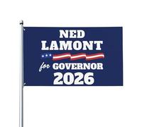 Drapeau Ned Lamont 2026, Ned Lamont candidat au poste de gouverneur du Connecticut, bannière extérieure 90 x 150 cm pour pelouse, porche ou balcon