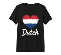 Drapeau néerlandais en Forme de cœur des Pays-Bas T-Shirt Haut de Gamme