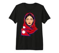Drapeau Népal Femme Népalaise Racines T-Shirt Haut de Gamme