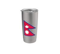 Drapeau népalais du Népal Gobelet isotherme en acier inoxydable double paroi
