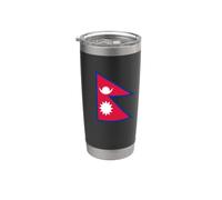 Drapeau népalais du Népal Gobelet isotherme en acier inoxydable double paroi