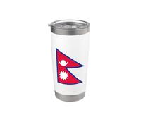 Drapeau népalais du Népal Gobelet isotherme en acier inoxydable double paroi