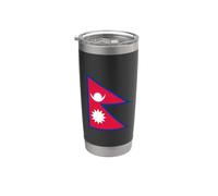 Drapeau népalais du Népal Gobelet isotherme en acier inoxydable double paroi