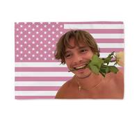 Drapeau Nicholas Chavez Nicholas Alexander Chavez rose drapeau américain Tapisserie murale cadeau monstres 2024 Cadeau Menendez Brothers Drapeau Décoration de chambre, cadeau d'anniversaire de Noël