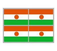 Drapeau Niger (4 Fois 9.5x6.3cm) - Sticker/Autocollant