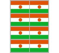Drapeau Niger (8 Fois 9.5x6.3cm) - Sticker/Autocollant
