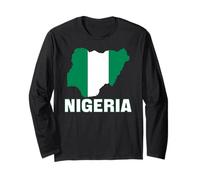 Drapeau nigérian du Nigeria pour Hommes, Femmes, Enfants, Afrique Manche Longue