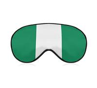 Drapeau nigérian masque pour les yeux de sommeil couvre-yeux doux bloquant les lumières bandeau avec sangle réglable pour la sieste de voyage