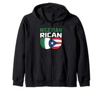 Drapeau nigérian ric portoricain nigérian Nigeria Porto Rico Boricua Sweat à Capuche