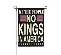 Drapeau « No Kings in America » 12,5 "x18 " ; drapeaux de jardin « We The People » ; bannière double face ; panneaux de jardin