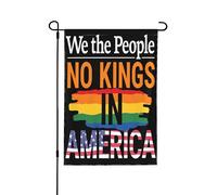 Drapeau « No Kings in America » 12,5 "x18 " ; drapeaux de jardin « We The People » ; bannière double face ; panneaux de jardin