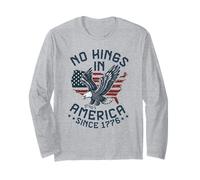 Drapeau No Kings in America Protest Save Democracy Democrate Manche Longue