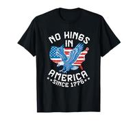 Drapeau No Kings in America Protest Save Democracy Democrate T-Shirt