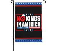 Drapeau « No Kings In America Since 1776 » pour résister à la haine, à la démocratie politique, à la démocratie, aux drapeaux de jardin à l'extérieur double face