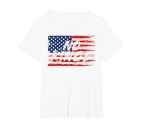 Drapeau No Kings Proud to Have No Kings T-Shirt, Femme Grandes Tailles, Blanc, 1X