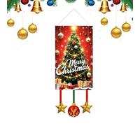 Drapeau Noël - Article de décoration festive imperméable - Drapeau de jardin d'hiver - Bannière intérieure - Pour mur, fenêtre, jardin, terrasse, intérieur, maison, chambre à coucher, fête