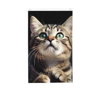 Drapeau noir chat 9,6 x 1,5 m Drapeau de jardin vertical double face Drapeau extérieur Maison Drapeau de fête Panneau de décoration de la maison Drapeaux de jardin pour accrocher au mur Poster