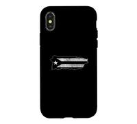 Drapeau Noir de Porto Rico Resiste Boricua Island Flag Taino Art Coque pour iPhone X/XS