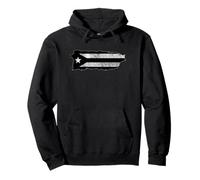 Drapeau Noir de Porto Rico Resiste Boricua Island Flag Taino Art Sweat à Capuche