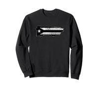 Drapeau Noir de Porto Rico Resiste Boricua Island Flag Taino Art Sweatshirt