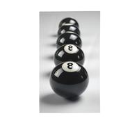 Drapeau noir en forme de 8 boules de billard, 91 x 152 cm, bannière de vœux avec œillets, décoration d'intérieur ou d'extérieur