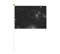 Drapeau noir et blanc galaxie dix pièces imprimé double face 14 x 20,8 cm, adapté pour les activités d'équipe encourageant