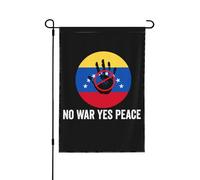 Drapeau « Non à la guerre, oui à la paix » vénézuélien-américain « Priez pour le Venezuela » - Petit drapeau de jardin 12x18 double face