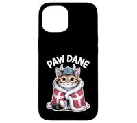 Drapeau Nordique Viking Motif Patte de Chat Danois - Viking Kawaii Coque pour iPhone 15
