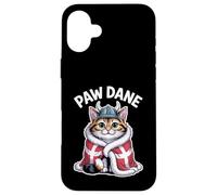 Drapeau Nordique Viking Motif Patte de Chat Danois - Viking Kawaii Coque pour iPhone 16 Plus