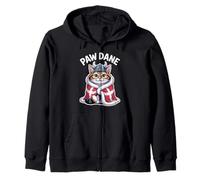 Drapeau Nordique Viking Motif Patte de Chat Danois - Viking Kawaii Sweat à Capuche