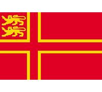 drapeau Normand avec Lions - 1 autocollant 5X3.3cm - Autocollant/Sticker