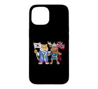 Drapeau Norvège Corée du Sud Racines norvégiano-coréennes Coque pour iPhone 15