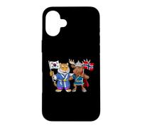 Drapeau Norvège Corée du Sud Racines norvégiano-coréennes Coque pour iPhone 16 Plus