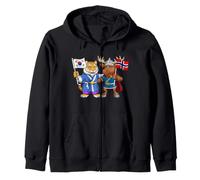 Drapeau Norvège Corée du Sud Racines norvégiano-coréennes Sweat à Capuche