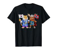 Drapeau Norvège Corée du Sud Racines norvégiano-coréennes T-Shirt
