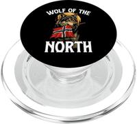 Drapeau Norvège Loup du Nord PopSockets PopGrip pour MagSafe