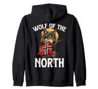 Drapeau Norvège Loup du Nord Sweat à Capuche