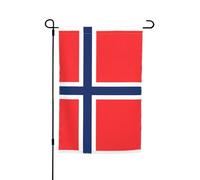 Drapeau norvégien de jardin - Drapeau d'été double face pour l'extérieur, décorations saisonnières parfaites pour le jardin, 30,5 x 45,7 cm