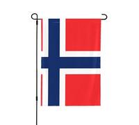 Drapeau norvégien de jardin printanier - Décoration extérieure vibrante pour votre porche, cour et terrasse - Parfait pour le printemps, l'été et toute l'année, 31,8 x 45,7 cm