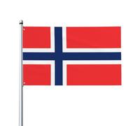 Drapeau norvégien décoratif d'extérieur (0,9 x 1,5 m), durable et résistant à la lumière, drapeau de mariage, cour, anniversaire de mariage