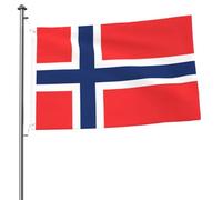 Drapeau norvégien d'extérieur - 0,6 x 0,9 m pour l'extérieur, drapeau de jardin et de cour parfait pour la décoration d'été