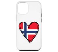 Drapeau norvégien en Forme de cœur avec Inscription « Proud to Be Norwegian Dad Mom Boy Kid » Coque pour iPhone 12/12 Pro