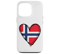 Drapeau norvégien en Forme de cœur avec Inscription « Proud to Be Norwegian Dad Mom Boy Kid » Coque pour iPhone 13 Pro