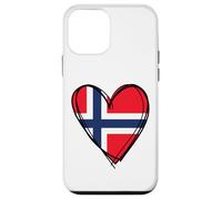 Drapeau norvégien en Forme de cœur avec Inscription « Proud to Be Norwegian Dad Mom Boy Kid » Coque pour iPhone 12 Mini