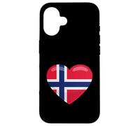 Drapeau norvégien Love Norway Heart Meme Coque pour iPhone 16