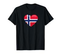Drapeau norvégien Love Norway Heart Meme T-Shirt