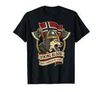 Drapeau norvégien Viking Blood Runs Through My Veins T-Shirt