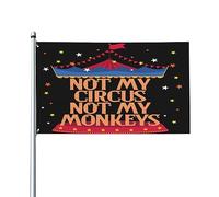 Drapeau Not My CircusMy Monkeys, bannière décorative extérieure de 3x5 pieds, drapeau Standard suspendu à l'extérieur pour signe de cour, jardin, pelouse, vacances