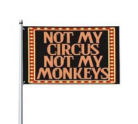 Drapeau Not My CircusMy Monkeys, bannière décorative extérieure de 3x5 pieds, drapeau Standard suspendu à l'extérieur pour signe de cour, jardin, pelouse, vacances